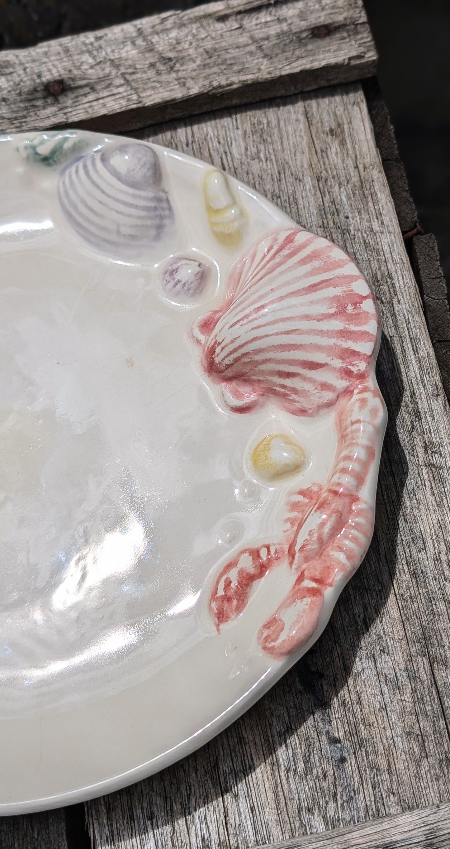 Hand Painted Seafood Plate