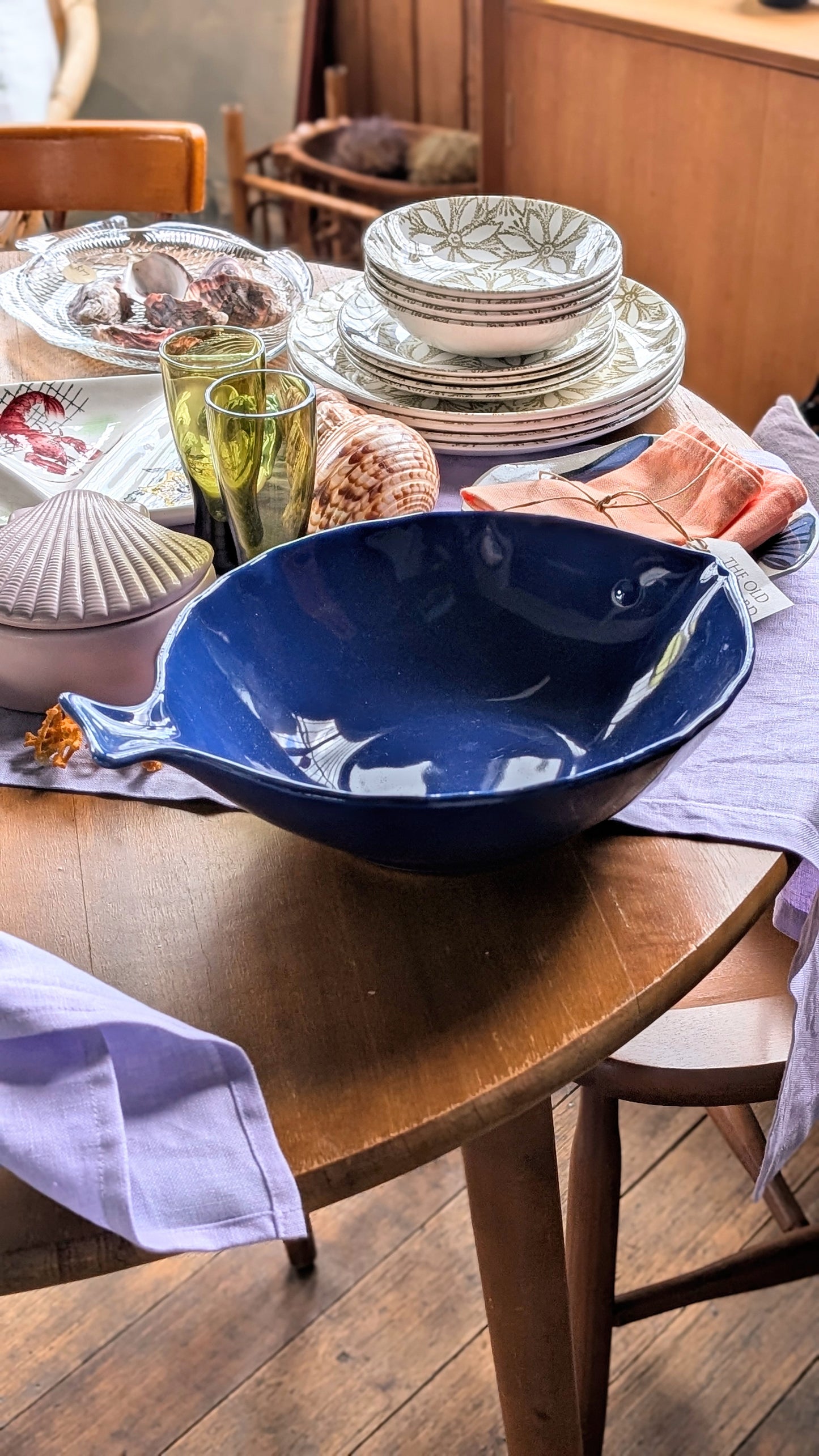 Ceramic Fish Salad Bowl