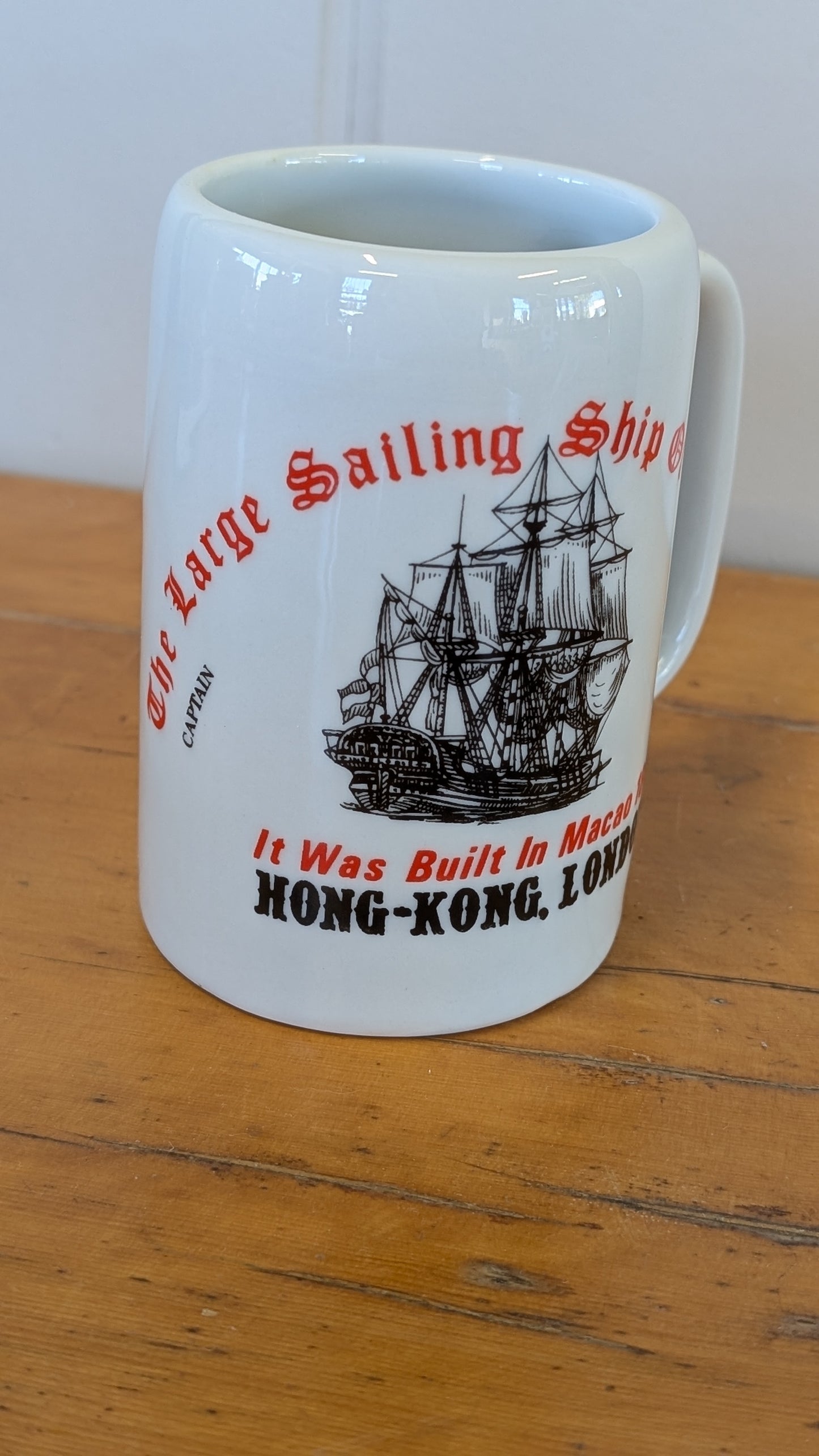 Vintage Porcelain Mug Stein Hong Kong London
