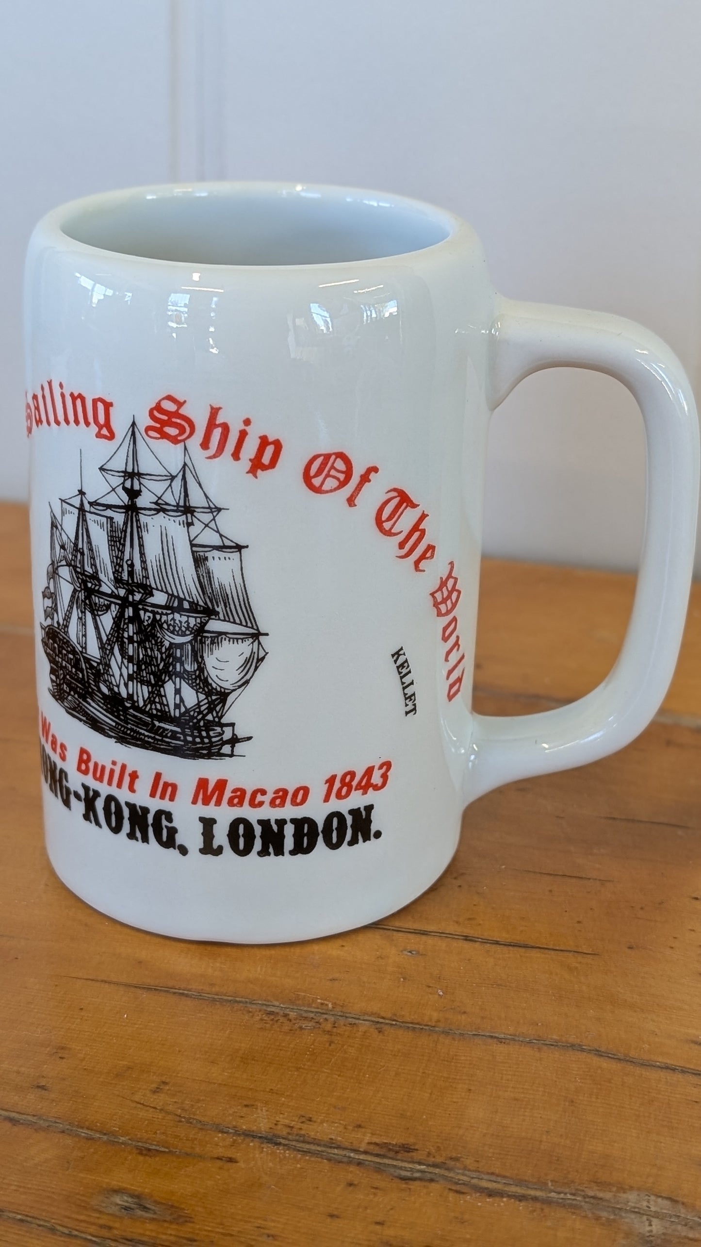 Vintage Porcelain Mug Stein Hong Kong London