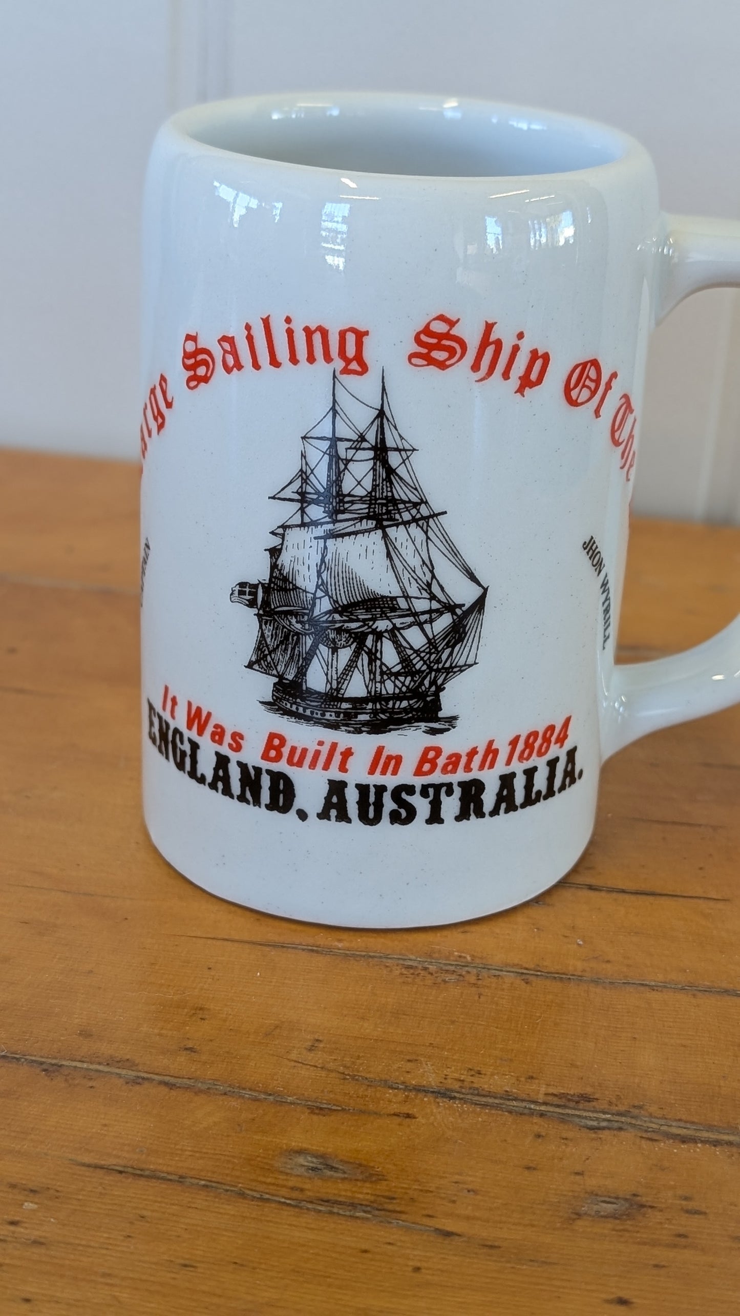 Vintage Porcelain Mug Stein England Australia