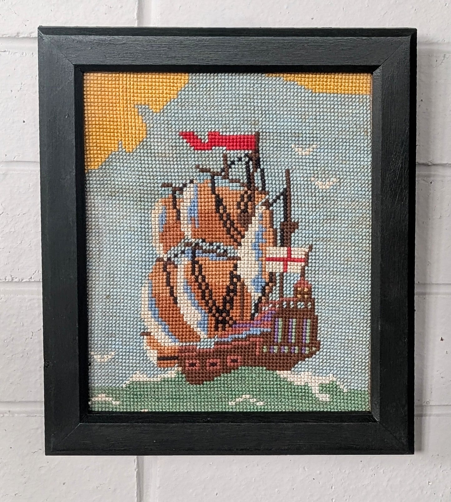 Vintage Galleon Ship Tapestry