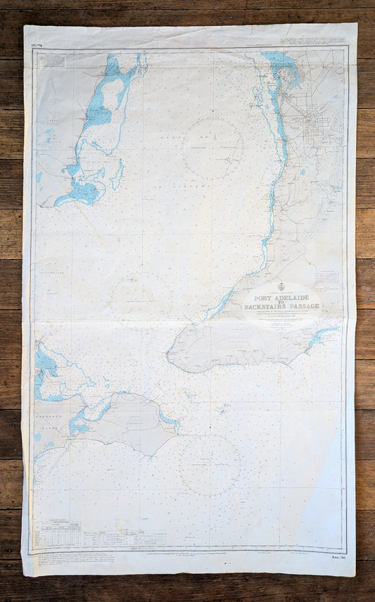 South Australia - Port Adelaide to Backstairs Passage AU 780 Chart / Map
