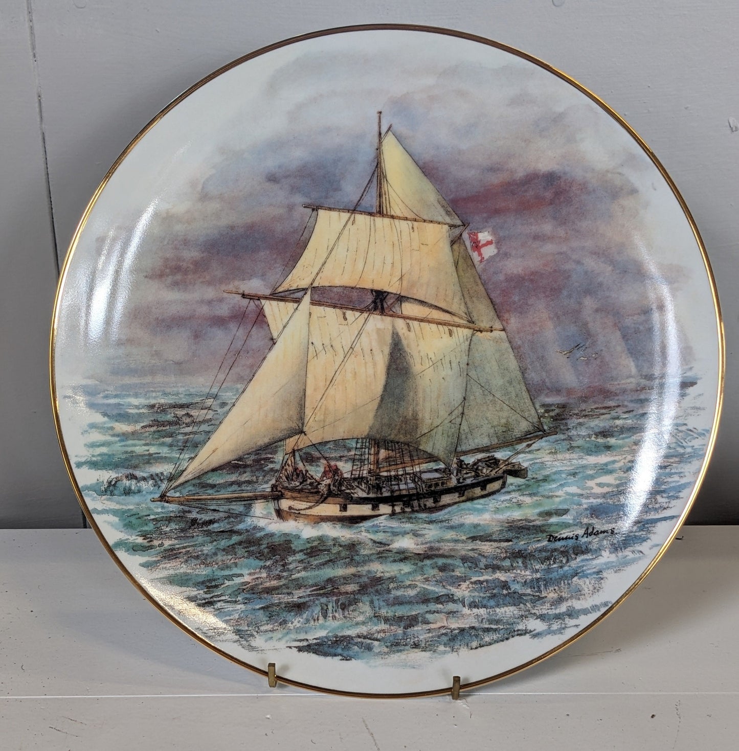 Vintage Decorative plate "HM Colonial Cutter Mermaid" The Ships That Made Australia Collection
