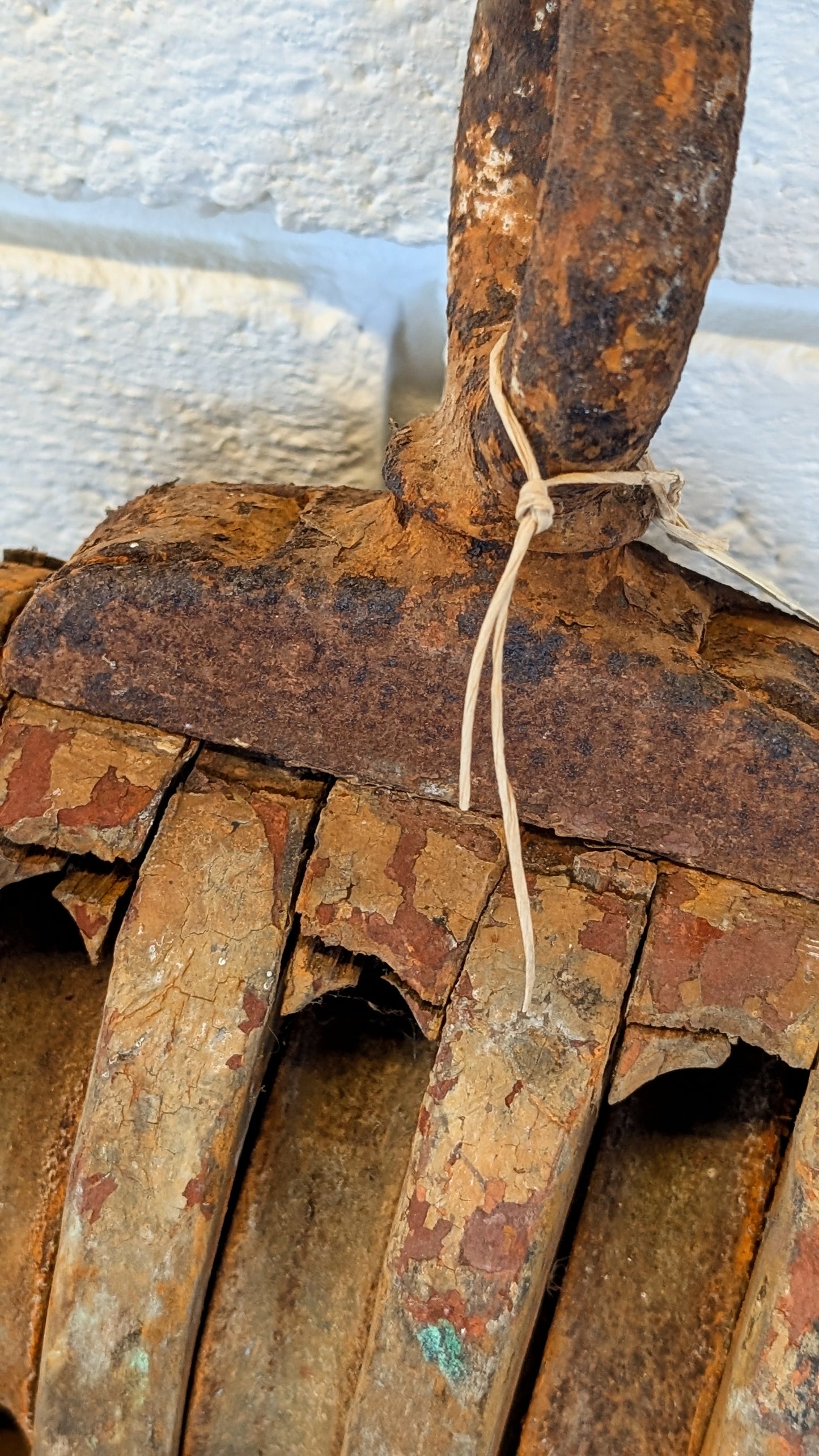 Vintage rustic wooden pulley block