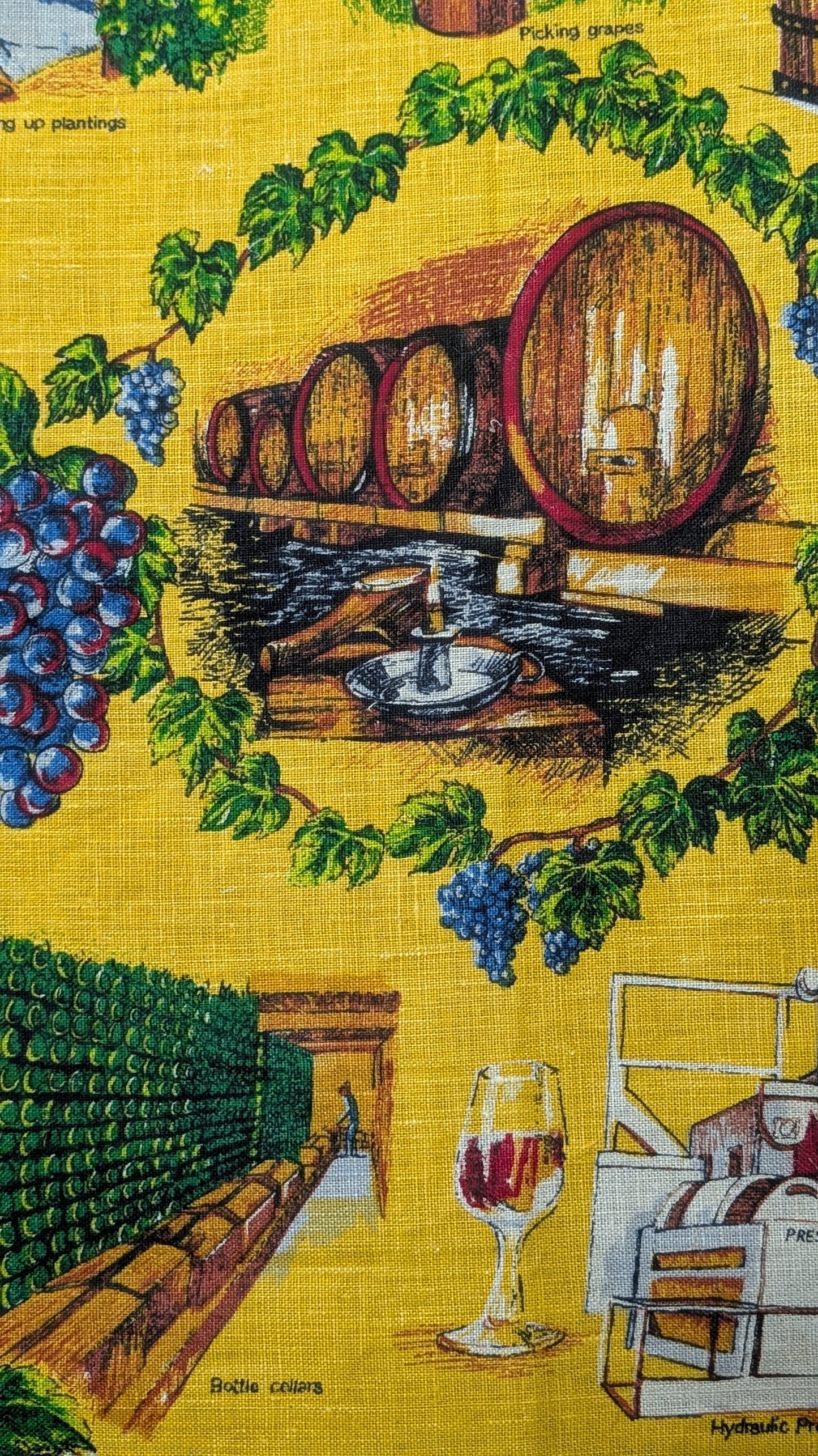 Vintage Linen Palladio Wines South Australia Tea Towel