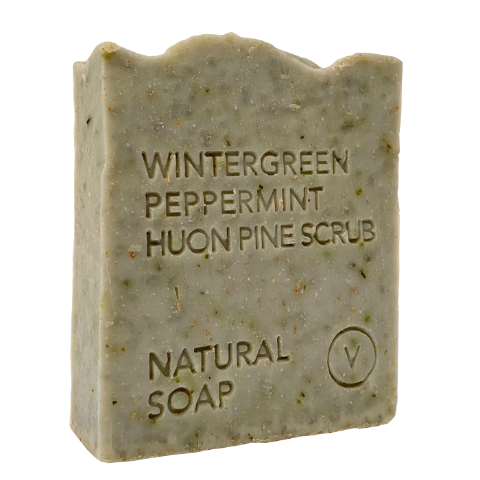 Natural Soap - Wintergreen, Peppermint + Huon Pine Scrub