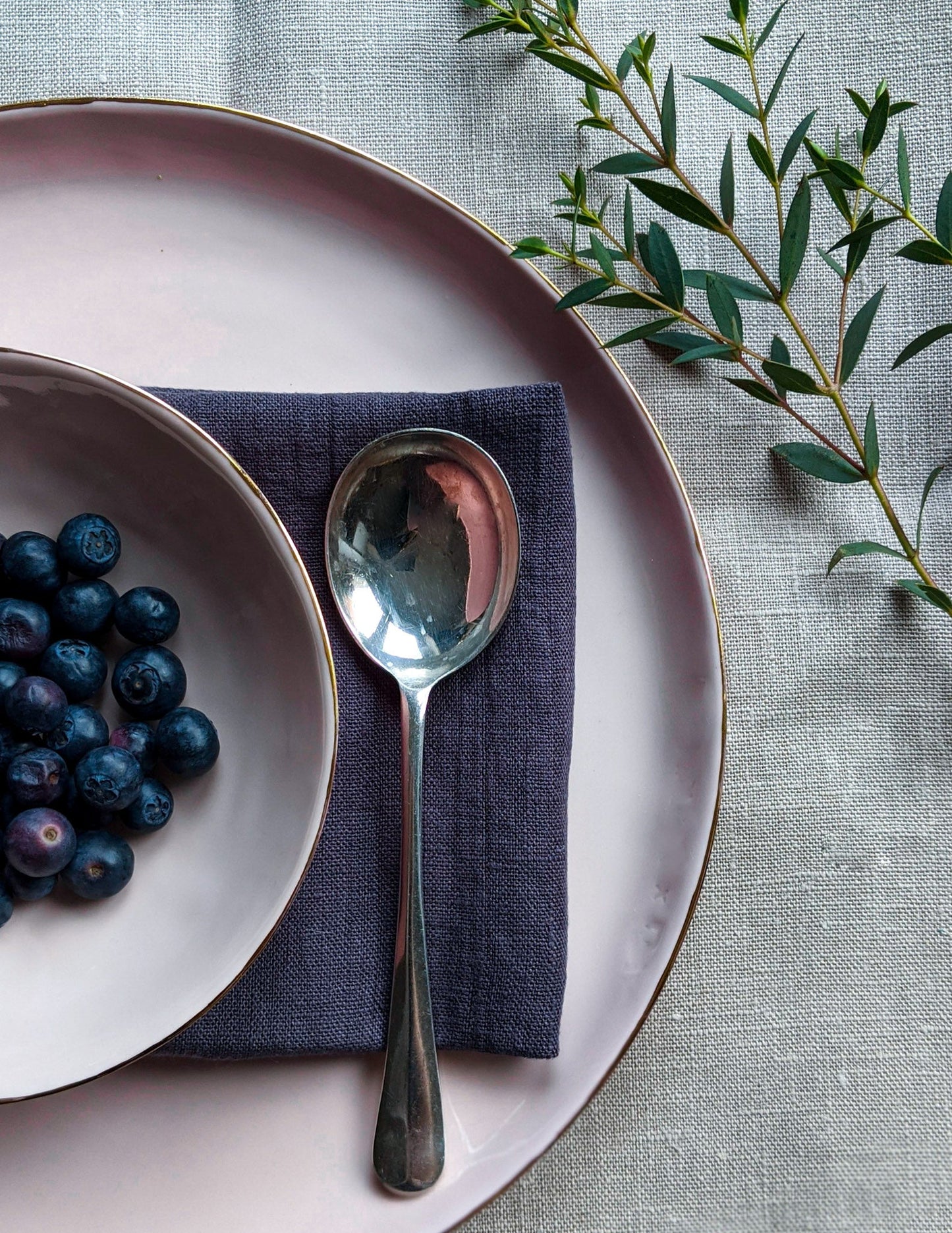 Natural Irish linen tablecloth