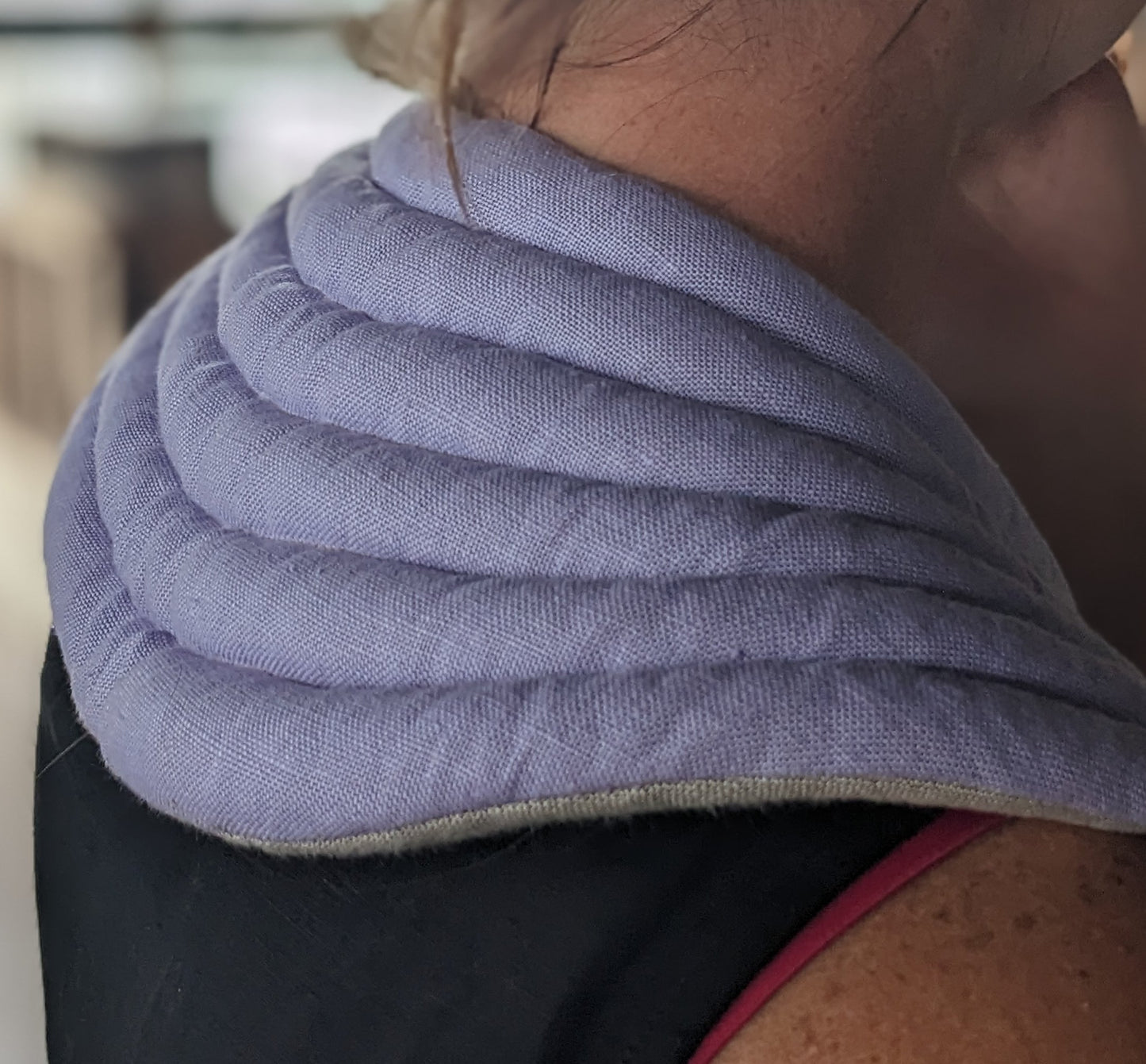 Neck and shoulder heat pack - lavender and linseed filled