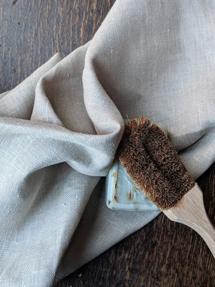 Natural linen tea towel