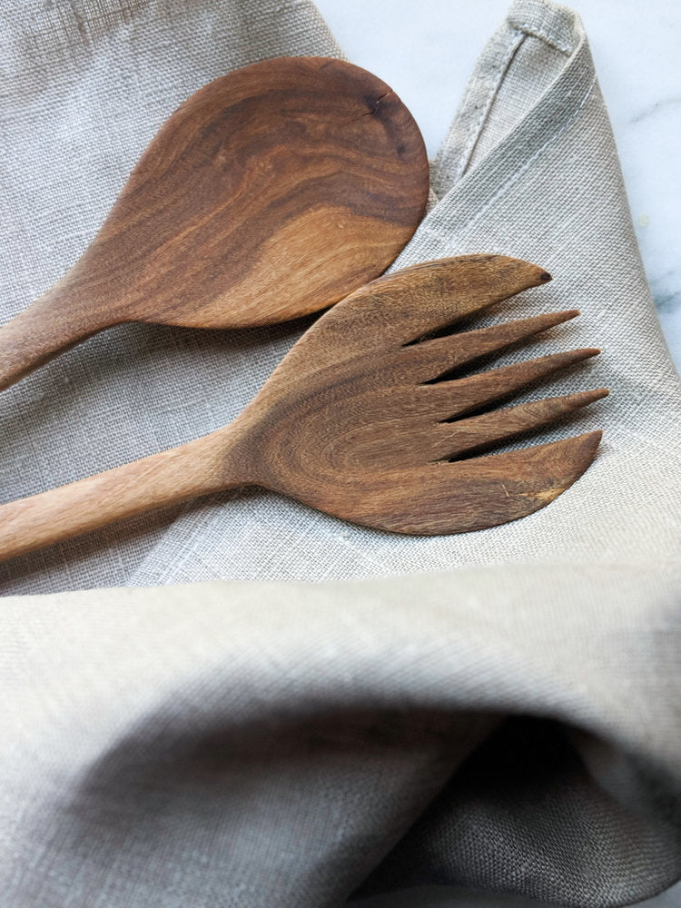 Natural linen tea towel